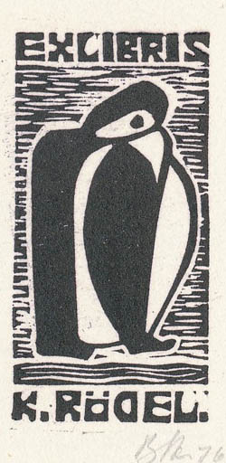 Exlibris by Wjatscheslaw Altabajef from Soviet Union for Klaus Rödel - Bird 