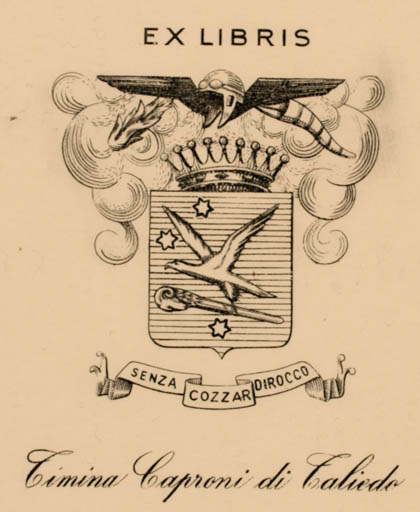 Exlibris by ? Unbekannt from Spain for Timina Caproni di Taliedo - Heraldry 