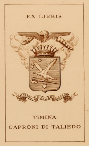 Exlibris by ? Unbekannt from Spain for Timina Caproni di Taliedo - Heraldry 