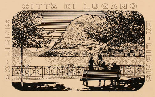 Exlibris by ? Unbekannt from Unknown for Citta di Lugano - Scenery/Landscape 