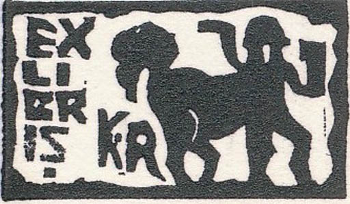 Exlibris by Wjatscheslaw Altabajef from Soviet Union for Klaus Rödel - Fable Animal 