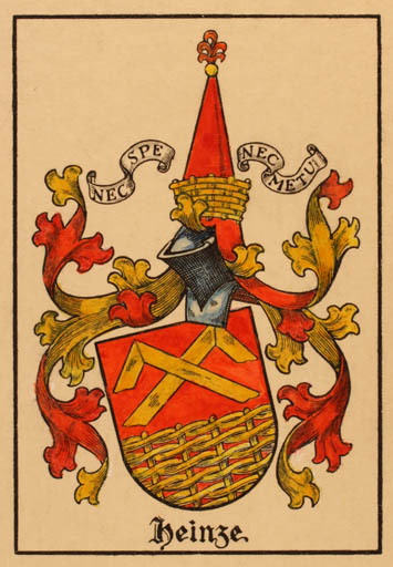 Exlibris by Dr. O Kenbecker from Germany for Prof Dr. R Heinze - Heraldry 