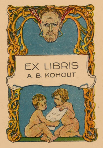 Exlibris by ? Unbekannt from Czech Republic for A. B. Kohout - Child Jugend Portrait 