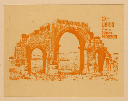 Exlibris by ? Unbekannt from France for Pierre Eugene Masson - Ruin 