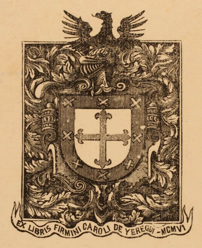 Exlibris by ? Unbekannt from Unknown for Comte Stelluti-Cezi - Heraldry 