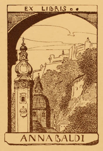 Exlibris by ? Unbekannt from Unknown for Anna Baldi - Castle/Palace 