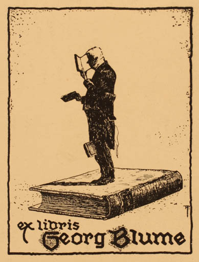 Exlibris by ? Unbekannt from Germany for Georg Blume - Book Man 