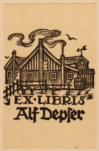 Exlibris by ? Unbekannt from Germany for Alf Depser - Architecture 