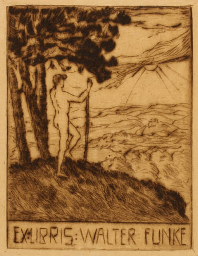 Exlibris by ? Unbekannt from Germany for Walter Funke - Scenery/Landscape 