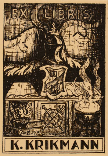 Exlibris by ? Unbekannt from Unknown for K. Krikmann - 