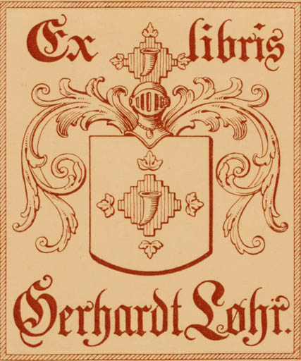 Exlibris by ? Unbekannt from Unknown for Gerhardt Löhr - Heraldry 