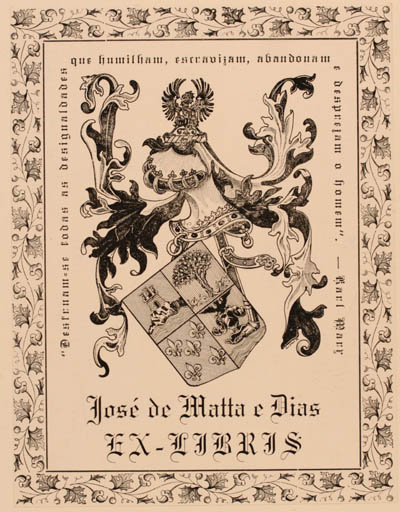 Exlibris by ? Unbekannt from Spain for Jose de Matta e Dias - Heraldry 