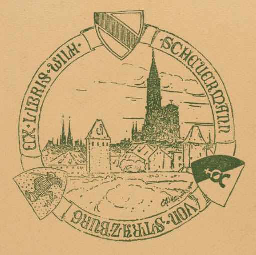 Exlibris by ? Unbekannt from France for Wilhelm Scheuermann - 
