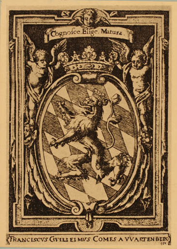 Exlibris by ? Unbekannt from Germany for Franciscus Guilieimus Wartenberg - Heraldry 