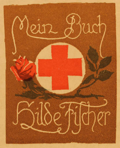 Exlibris by ? Unbekannt from Germany for Hilde Fischer - Flower Flora Medicine 