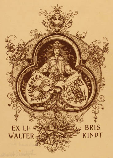 Exlibris by ? Unbekannt from Germany for Walter Kindt - Heraldry 
