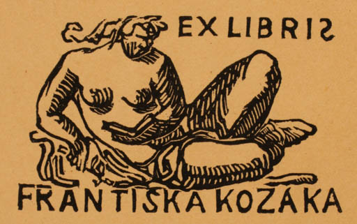 Exlibris by ? Unbekannt from Czech Republic for Frantiska Kozaka - Woman 