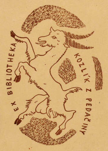Exlibris by ? Unbekannt from Czech Republic for ? Kozlik z Pedaciny - Fauna 
