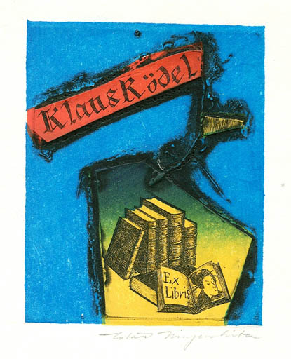 Exlibris by Tokio Miyashita from Japan for Klaus Rödel - Abstract Book 