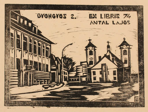 Exlibris by ? Unbekannt from Hungary for Lajos Antal - City 