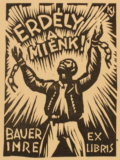 Exlibris by ? Unbekannt from Hungary for Imre Bauer - Man 
