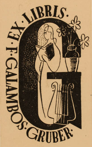 Exlibris by ? Unbekannt from Hungary for Galambos Ferenc - Woman 