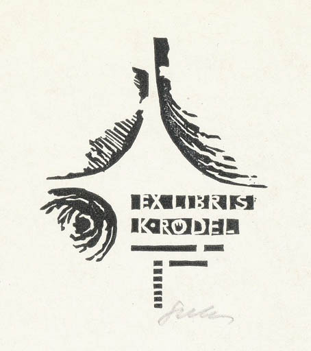 Exlibris by Andrzej Szeles from Poland for Klaus Rödel - Abstract 