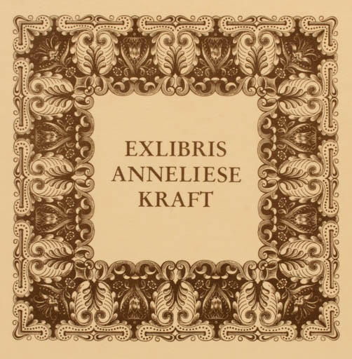 Exlibris by ? Unbekannt from Germany for Anneliese Kraft - Ornament 