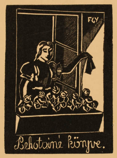 Exlibris by ? Unbekannt from Unknown for ? Lokotoine - Woman 