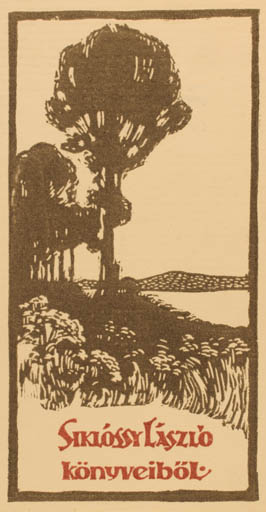 Exlibris by ? Unbekannt from Hungary for Laszlo Siklossy - Flora Scenery/Landscape 