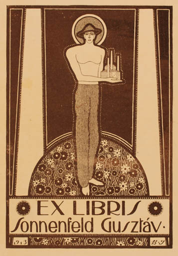 Exlibris by ? Unbekannt from Hungary for Gusztav Sonnenfeld - Jugend 