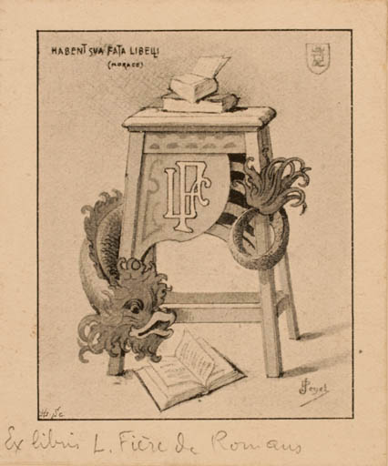 Exlibris by ? Unbekannt from France for L. Fiere de Romans - Book Interior 