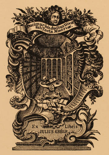 Exlibris by Martin Tyrroff from Unknown for Julius Gregr - Book Interior 