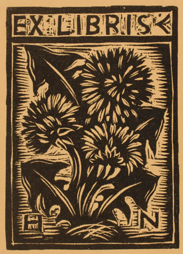 Exlibris by ? Unbekannt from Unknown for ? H. N. - Flora 