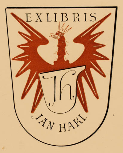 Exlibris by ? Unbekannt from Unknown for Jan Hakl - Heraldry 