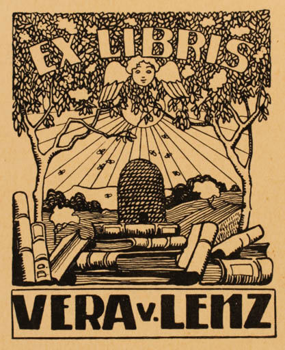 Exlibris by ? Unbekannt from Germany for Vera v. Lenz - Book Scenery/Landscape 