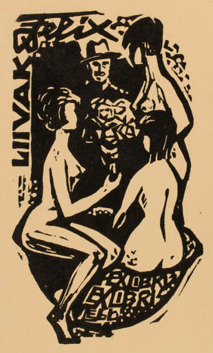 Exlibris by ? Unbekannt from Unknown for Felix Liivak - Woman 