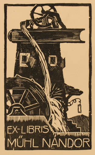 Exlibris by ? Unbekannt from Hungary for Nandor Mühl - Architecture Book 