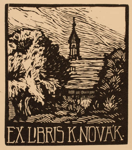 Exlibris by ? Unbekannt from Czech Republic for Ph. Mr. Karel Novak - Scenery/Landscape 