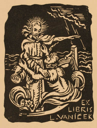 Exlibris by ? Unbekannt from Czech Republic for Lub. Vanicek - Religion 