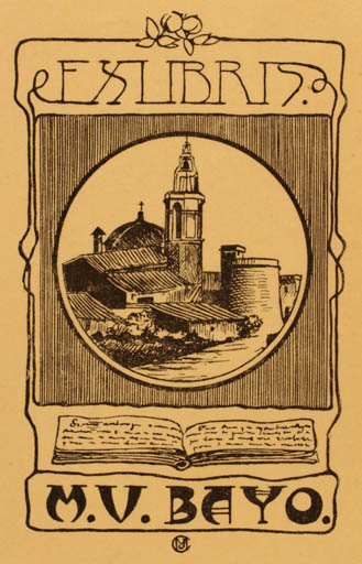 Exlibris by ? Unbekannt from Unknown for M. V. Beyo - Architecture 