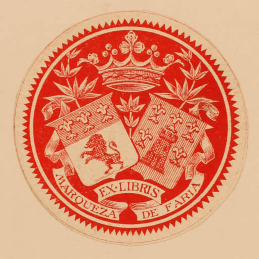 Exlibris by ? Unbekannt from Portugal for Marquesa de Faria - Heraldry 
