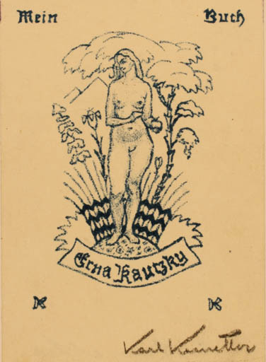 Exlibris by ? ? from Unknown for Erna Kautzky - 