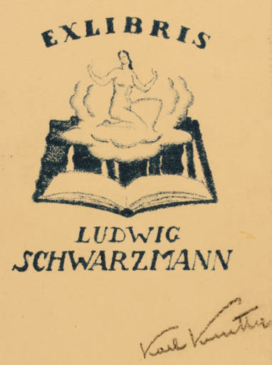 Exlibris by ? Unbekannt from Unknown for Ludwig Schwarzmann - Book 