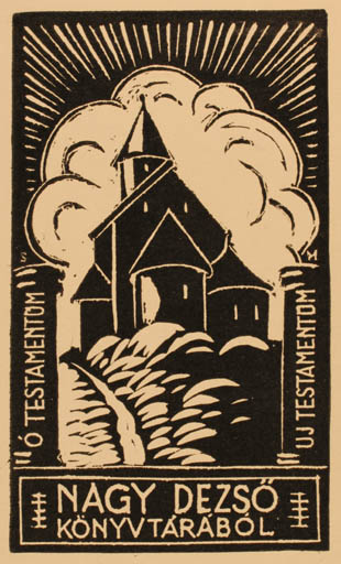 Exlibris by ? Unbekannt from Hungary for Dezsö Nagy - Church 