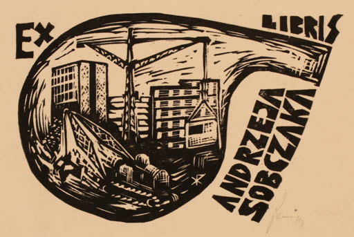 Exlibris by ? Unbekannt from Poland for Andrzeja Sobczaka - Working 