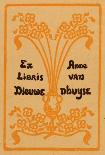 Exlibris by ? Unbekannt from Netherland for Anne van Dieuwenhuyss - Flower Flora 