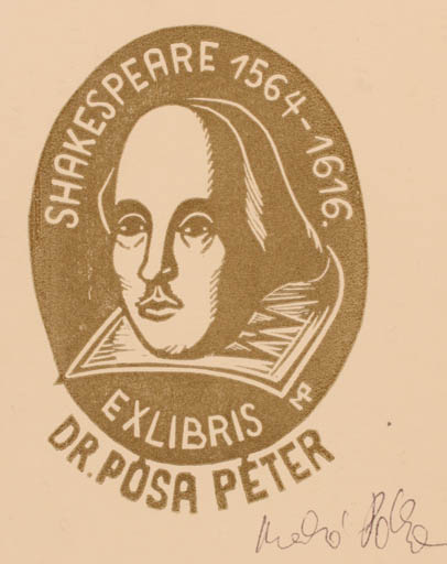 Exlibris by ? Unbekannt from Unknown for Dr. Peter Posa - Portrait 