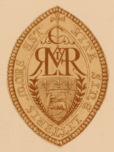 Exlibris by ? Unbekannt from Unknown for ? R. M. R. - Heraldry 