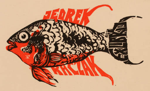 Exlibris by ? Unbekannt from Czech Republic for Jedrek Raczak - Fish 